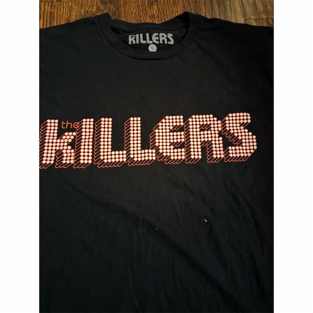 The Killers T-Shirt Mens L Black Dots Logo Graphic Indie Rock Band Tee - Picture 2 of 3